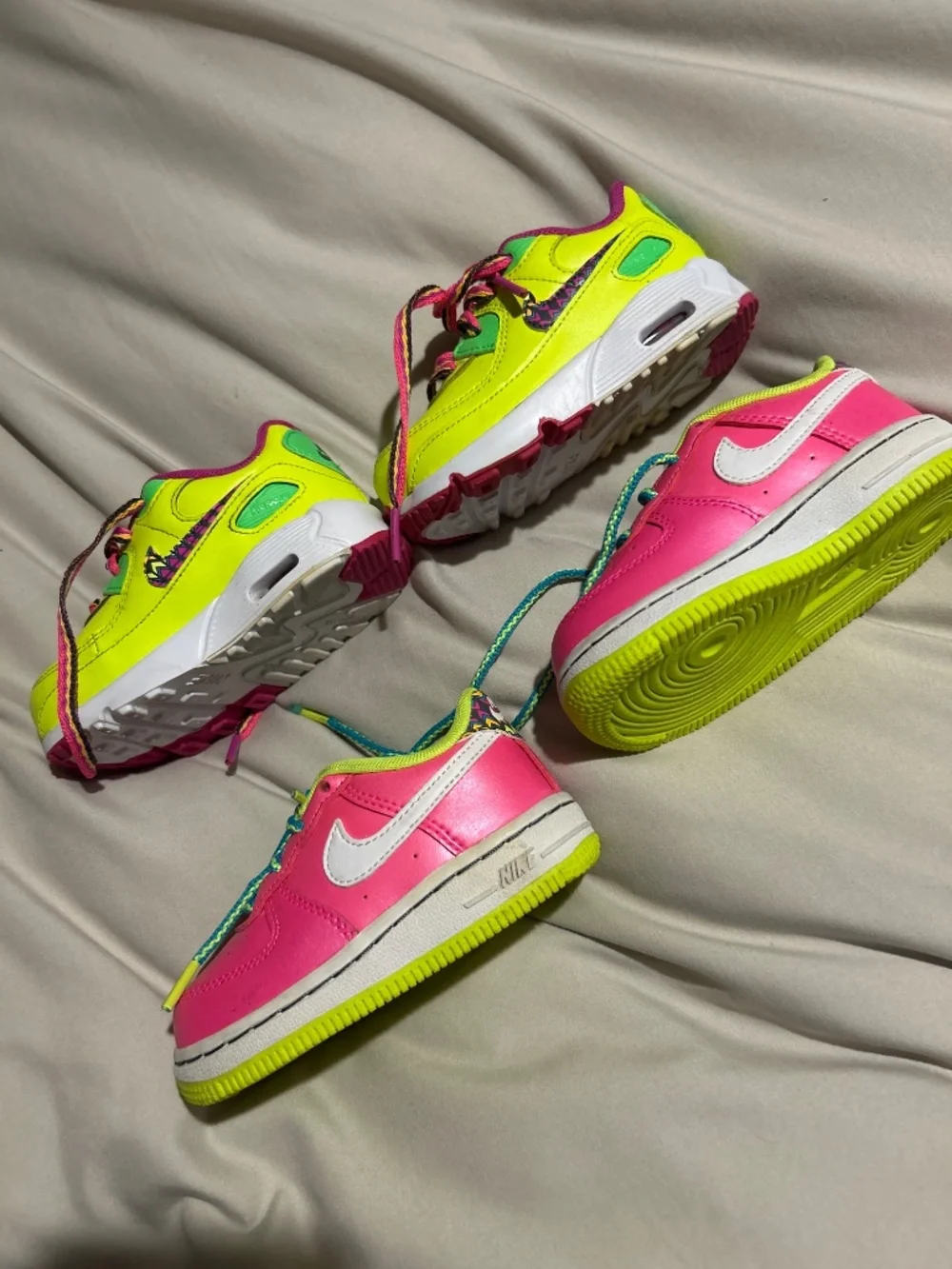 Two pairs of Nike toddler size 6c sneakers